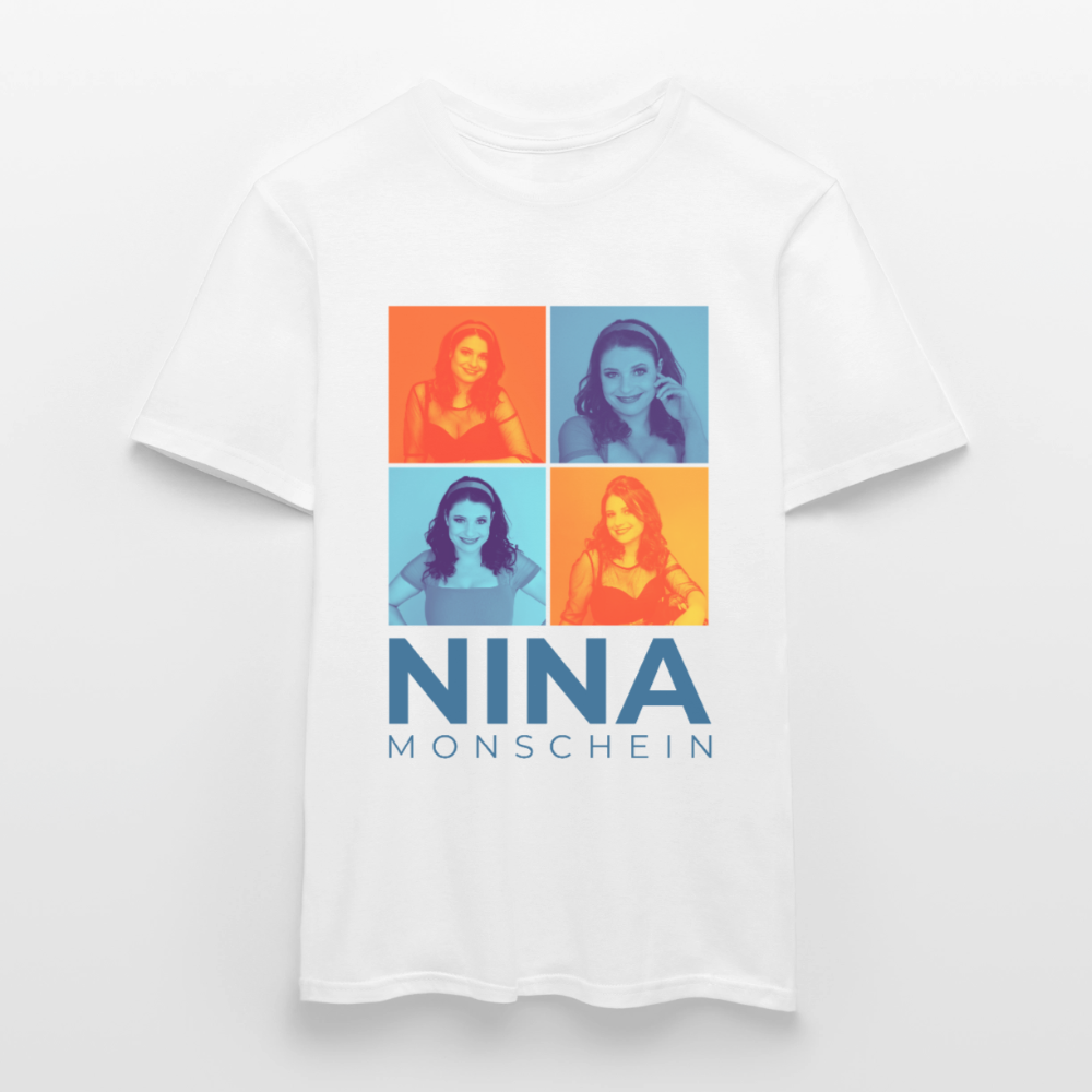 Nina Monschein 'Duocolor Blue' T-Shirt - white