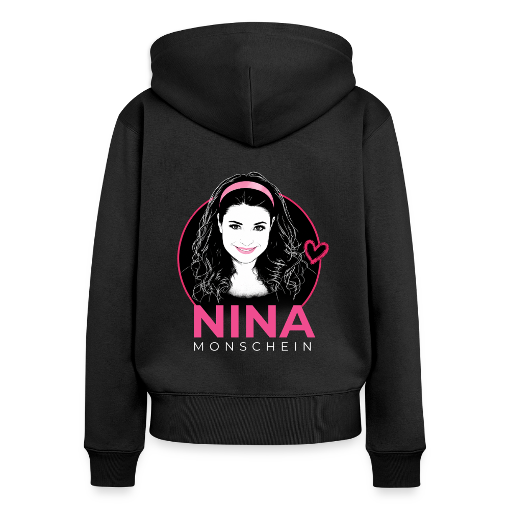 Nina Monschein 'Duocolor' Hoodie, kurz - black