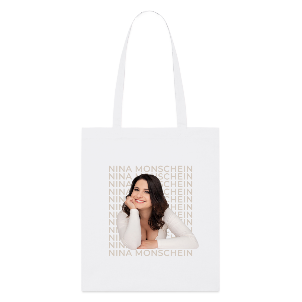 'Nina Monschein' Tote Bag - white