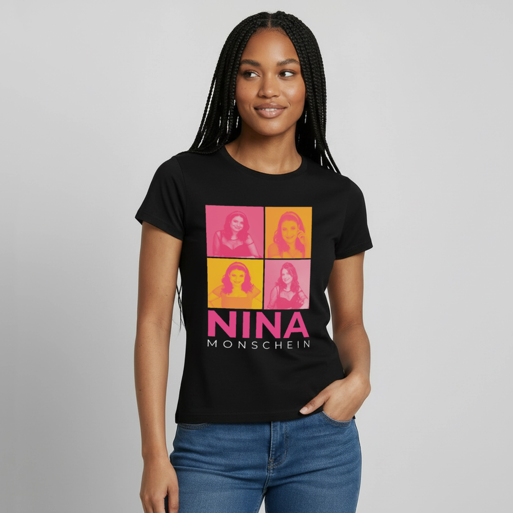 Nina Monschein 'Duocolor' T-Shirt, schwarz - black