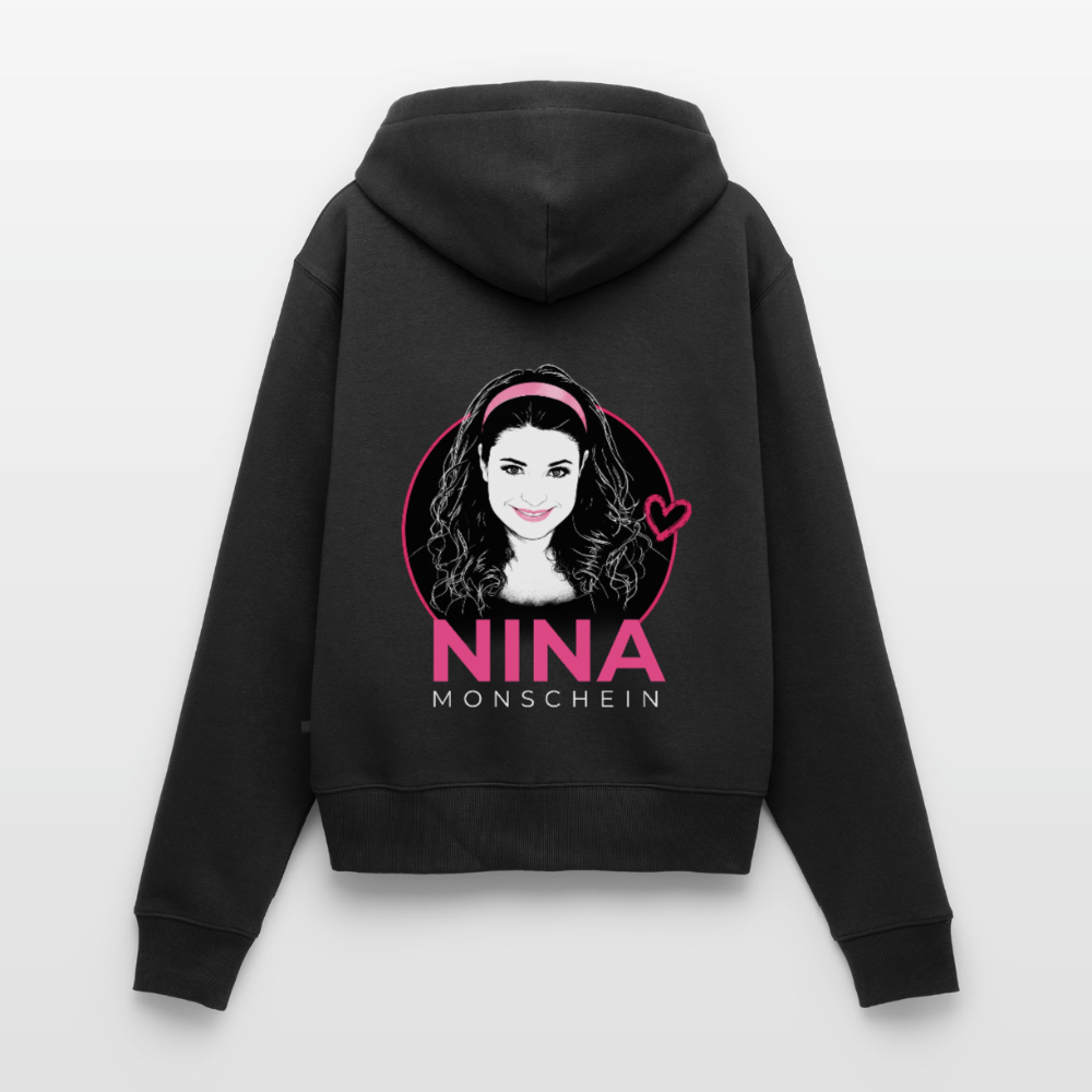 Nina Monschein 'Duocolor' Hoodie, kurz - black