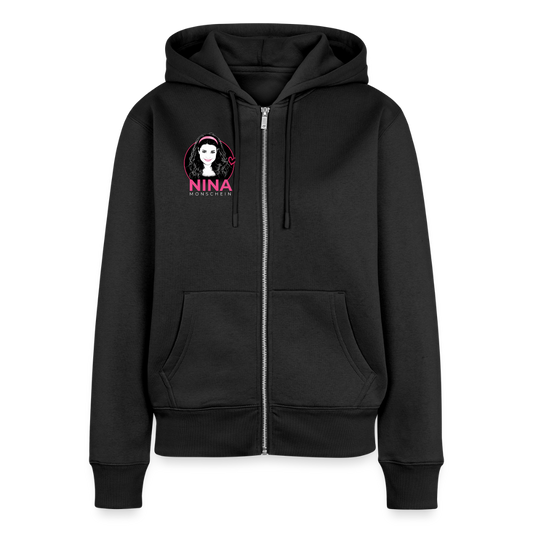 Nina Monschein 'Duocolor' Hoodie, kurz - black