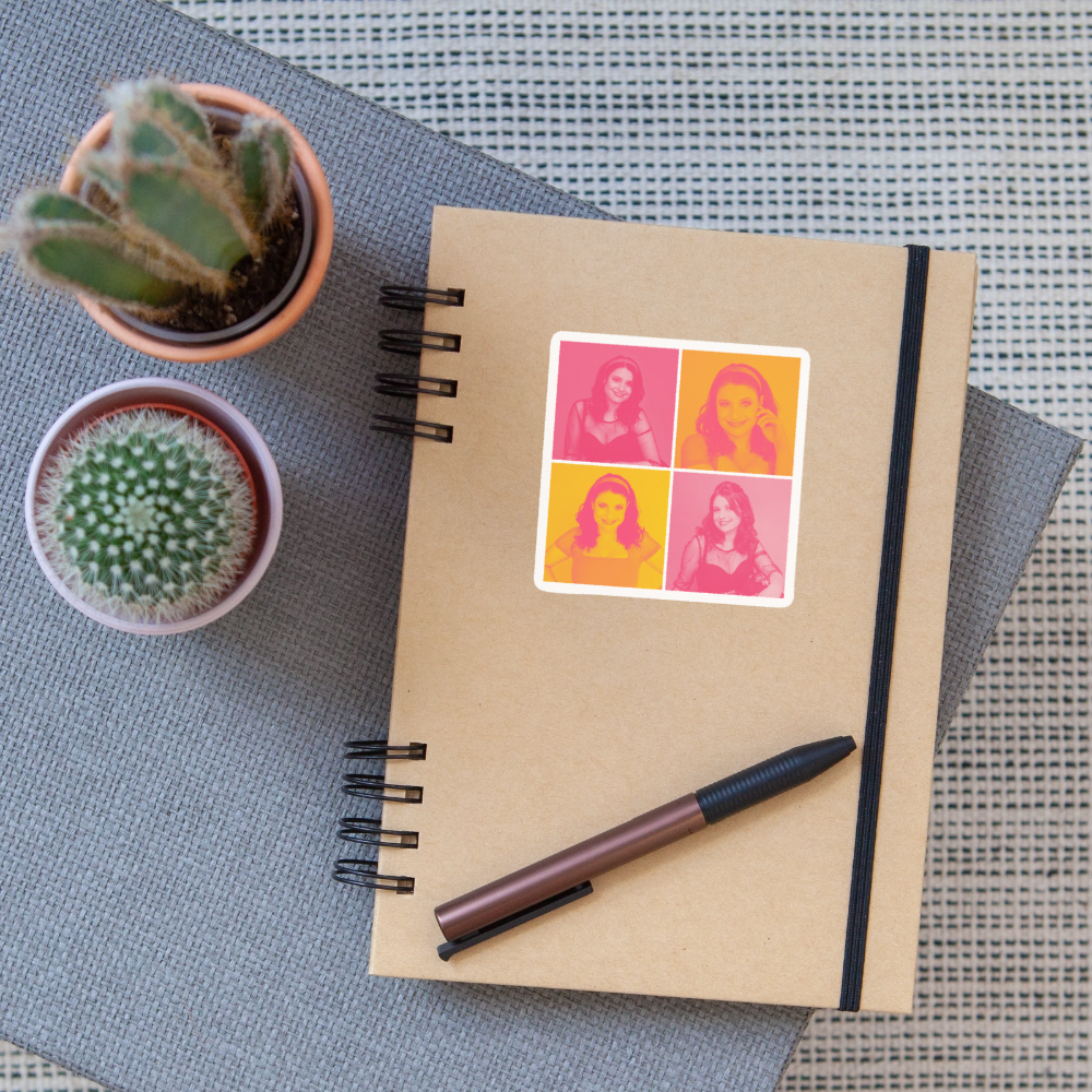 Nina Monschein 'Duocolor' Sticker - white matte