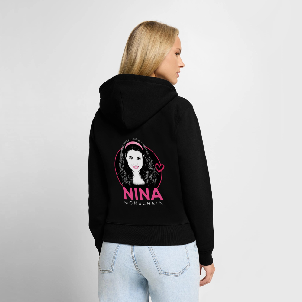 Nina Monschein 'Duocolor' Hoodie, kurz - black