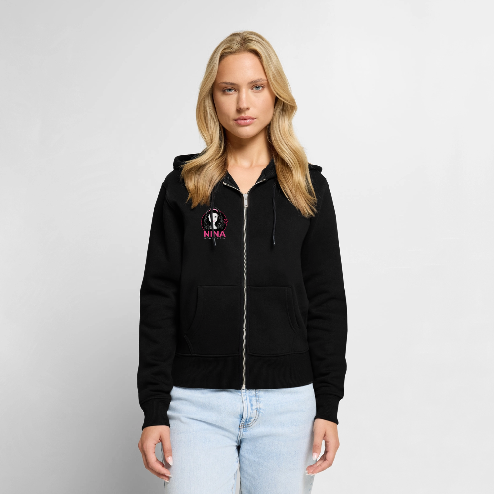 Nina Monschein 'Duocolor' Hoodie, kurz - black