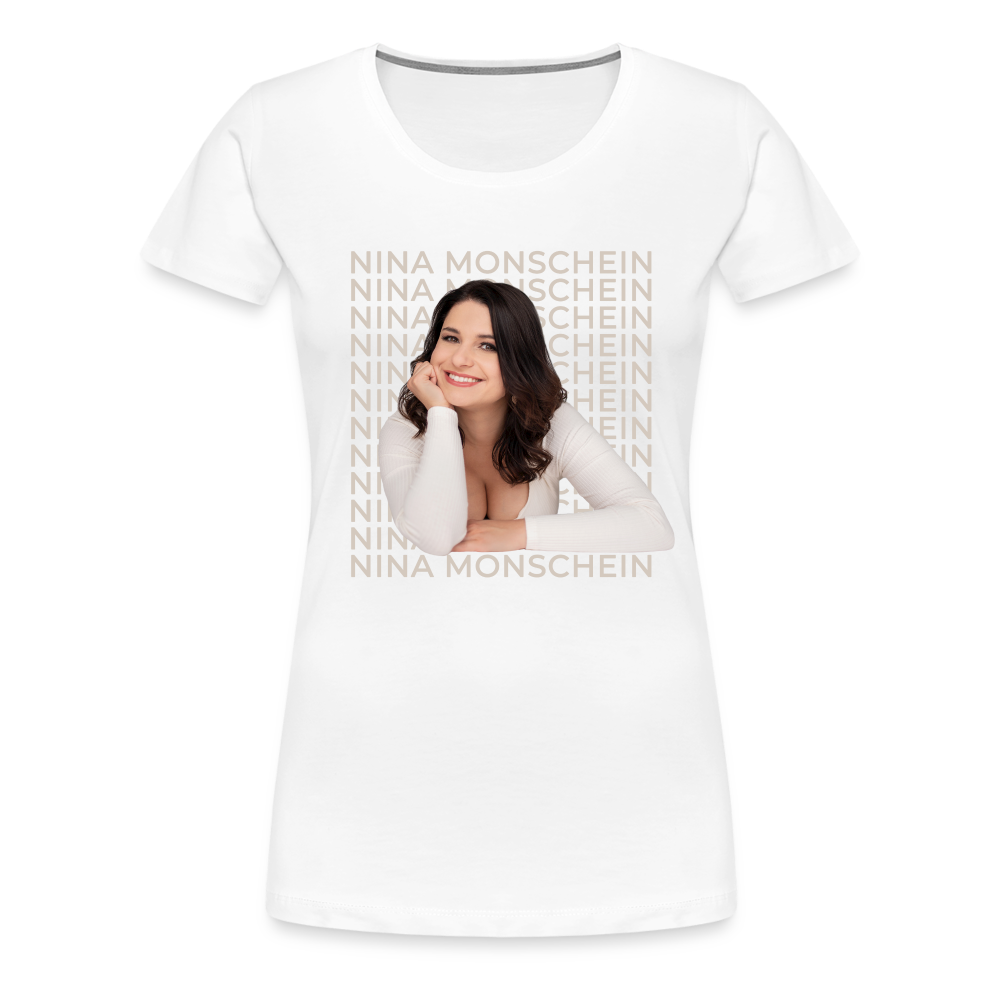 'Nin Monschein' Round Neck T-Shirt - white