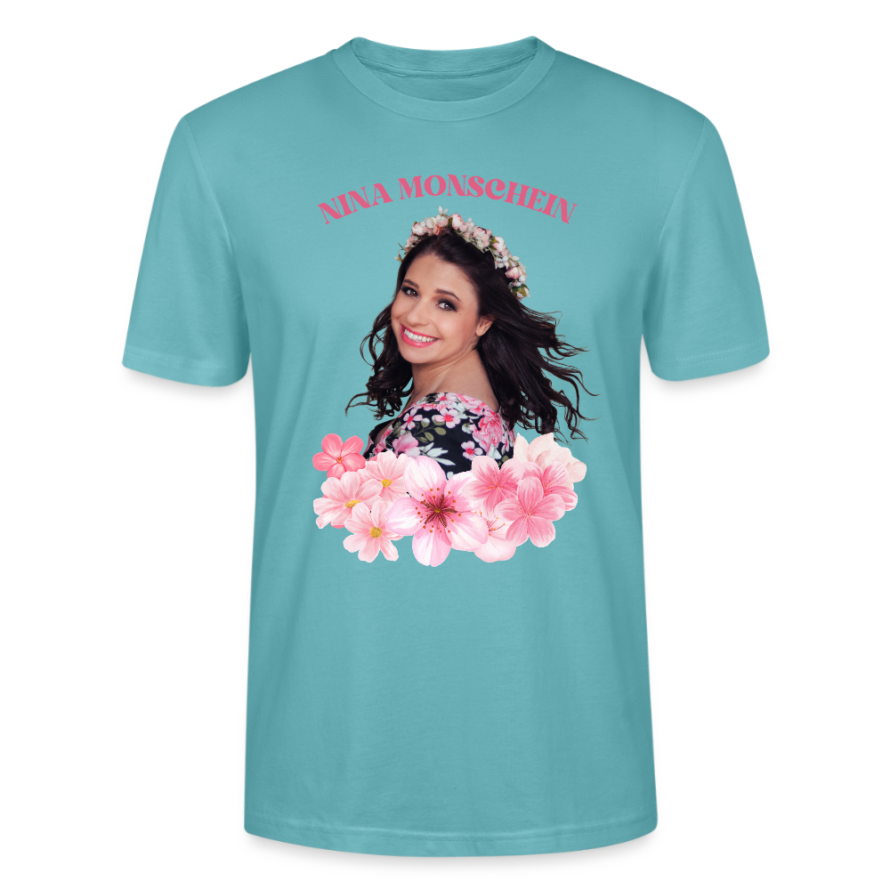 Nina Monschein 'Vintage' T-Shirt, Herren - pastel turquoise