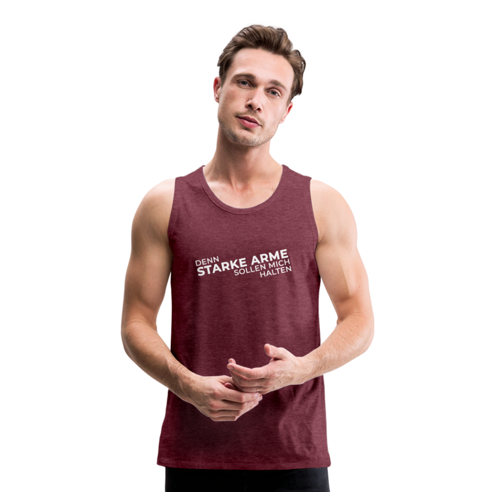 'Starke Arme' Workout Tank Top - heather burgundy